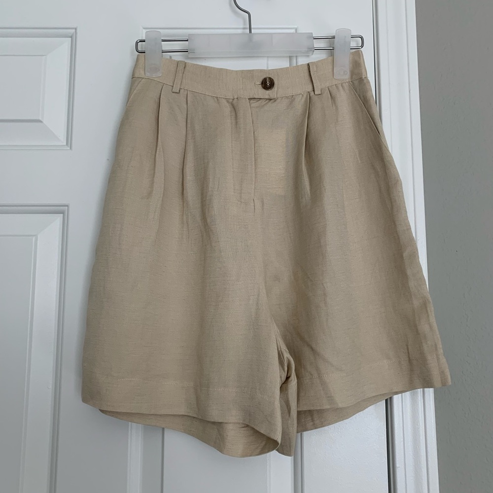 Simple Retro Linen Shorts